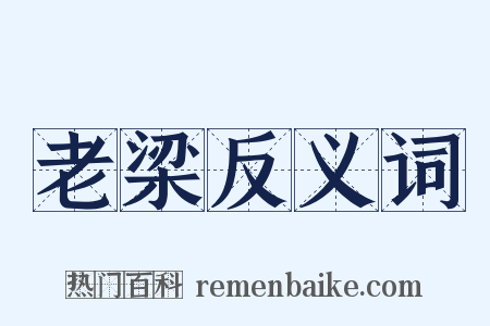老梁反义词是什么意思的图片